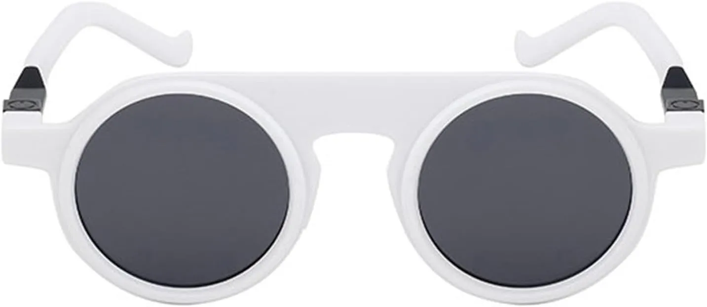 willochra Retro Round Sunglasses for Women Men Vintage Y2K Small Frame Circle punk Shades Sun Glasses UV400 Protection