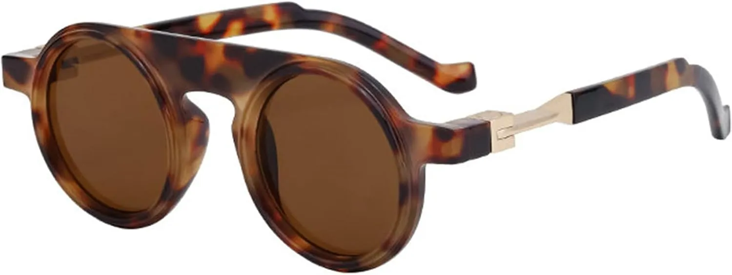 willochra Retro Round Sunglasses for Women Men Vintage Y2K Small Frame Circle punk Shades Sun Glasses UV400 Protection