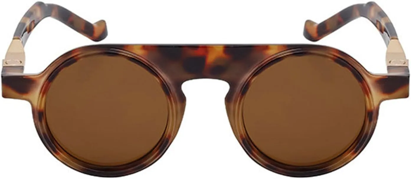 willochra Retro Round Sunglasses for Women Men Vintage Y2K Small Frame Circle punk Shades Sun Glasses UV400 Protection