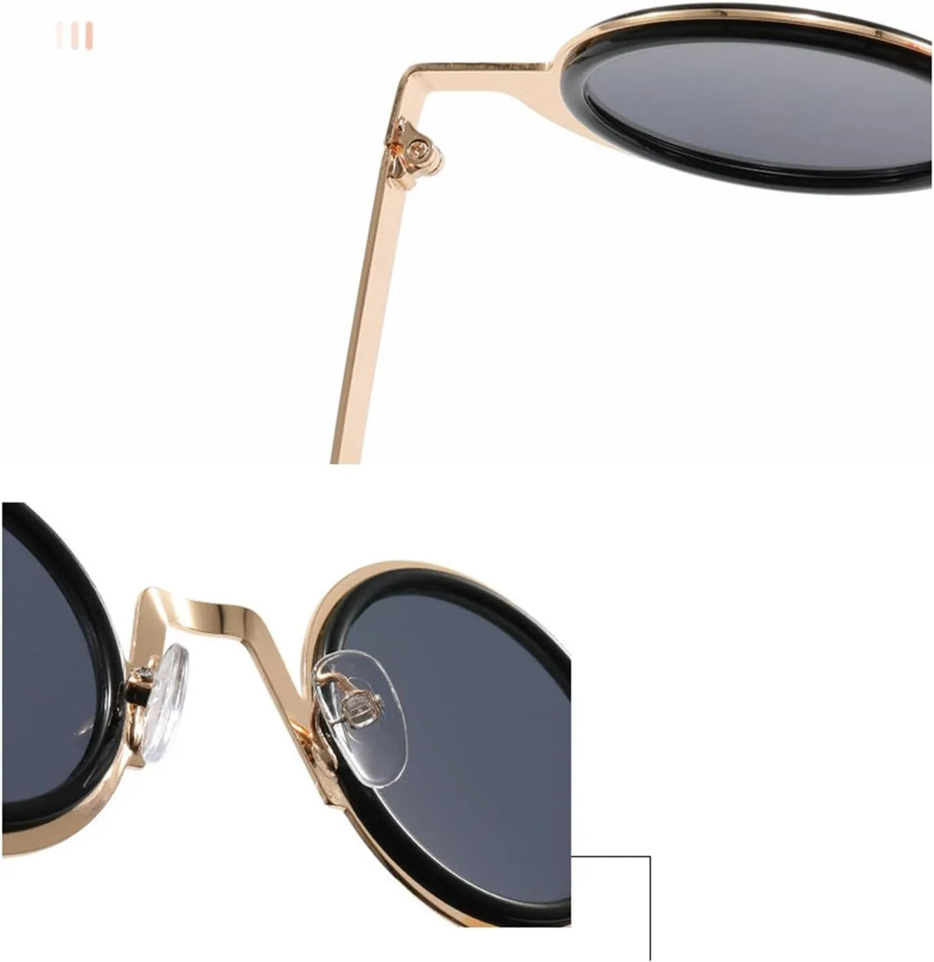 willochra Round Classic Sunglasses for Man Vintage Small Oval Fashion Punk Metal Frame Gradient Sun Glasses