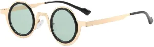 willochra Round Classic Sunglasses for Man Vintage Small Oval Fashion Punk Metal Frame Gradient Sun Glasses