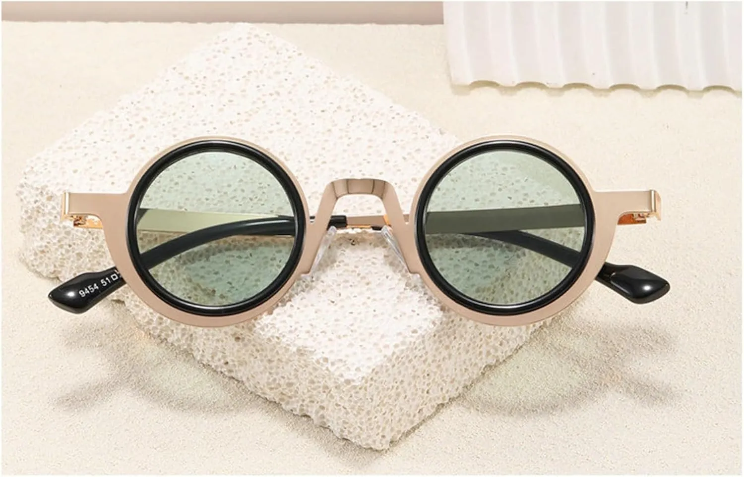 willochra Round Classic Sunglasses for Man Vintage Small Oval Fashion Punk Metal Frame Gradient Sun Glasses