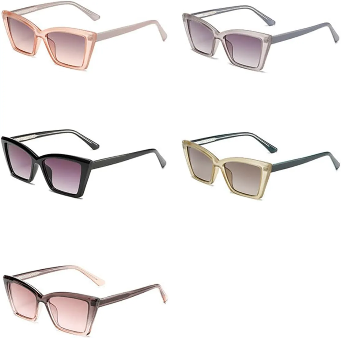 willochra Vintage Cat Eye Sunglasses Women Fashion Y2K Gradient Square black Sun Glasses Female Retro Outdoors Shades UV400