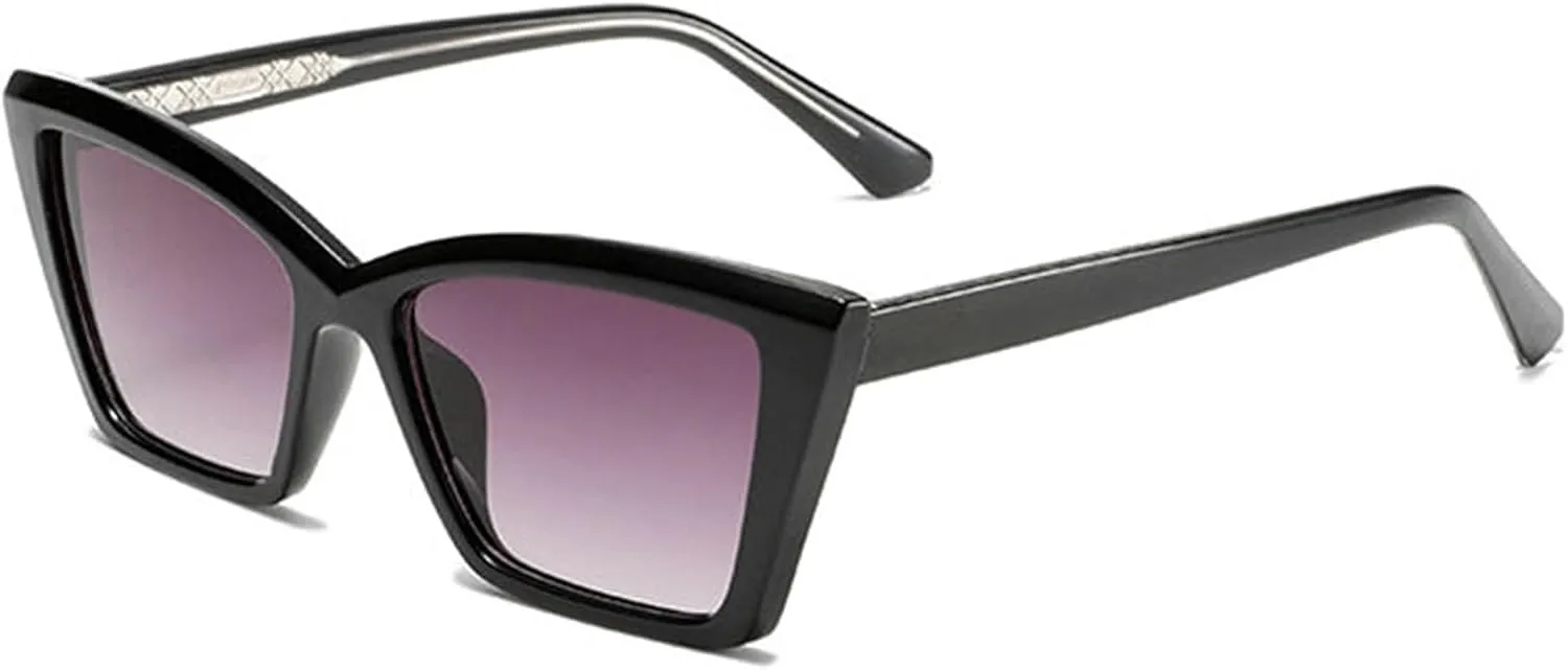 willochra Vintage Cat Eye Sunglasses Women Fashion Y2K Gradient Square black Sun Glasses Female Retro Outdoors Shades UV400