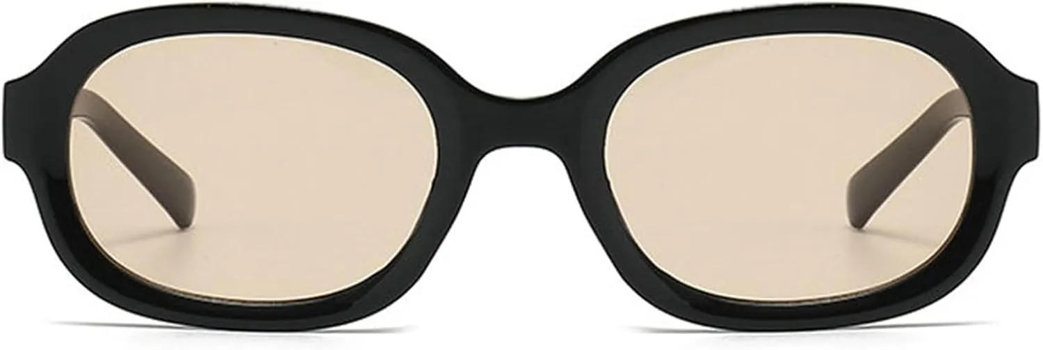 willochra Vintage Oval Sunglasses Women Fashion Small Punk Round Sun Glasses Female Retro Shades orange Eyeglasses UV400