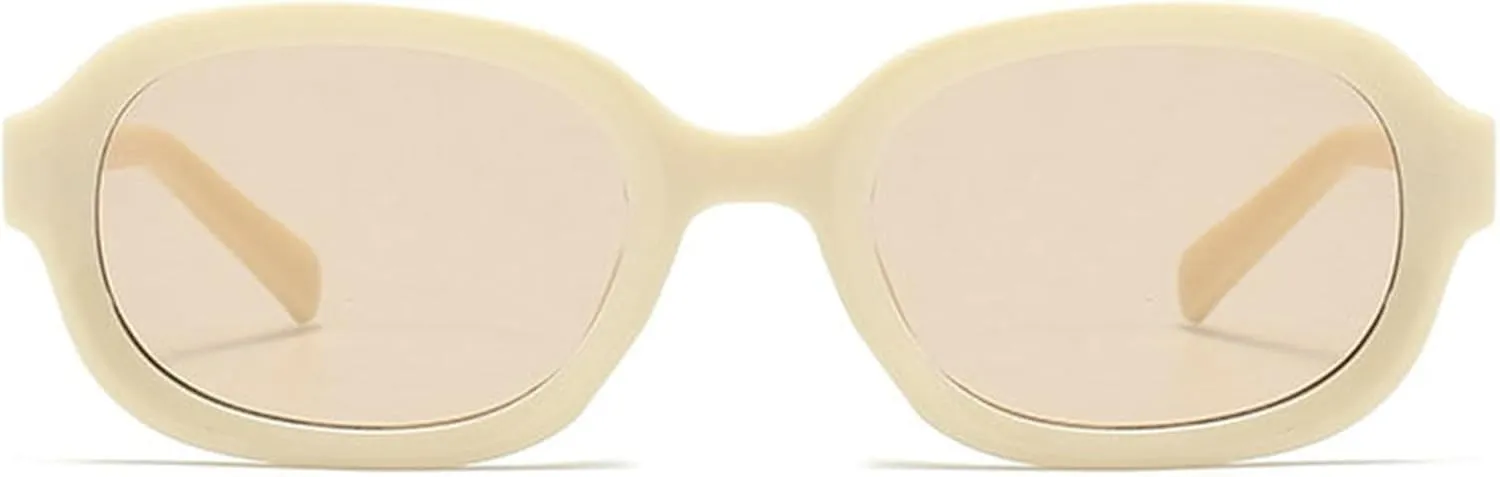 willochra Vintage Oval Sunglasses Women Fashion Small Punk Round Sun Glasses Female Retro Shades orange Eyeglasses UV400