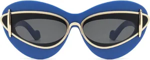willochra Vintage Oversized Cat Eye Sunglasses For Women men Fashion Double Frame Designer Pilot Oval Elegant Big Shades F27