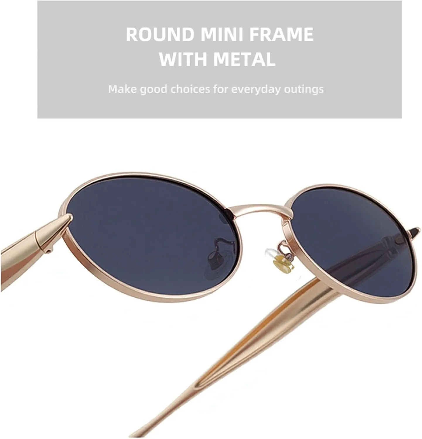 willochra Y2K Punk Small Oval Sunglasses Women Luxury Vintage Outdoor Round Sun Glasses For Ladies Travel Shades UV400