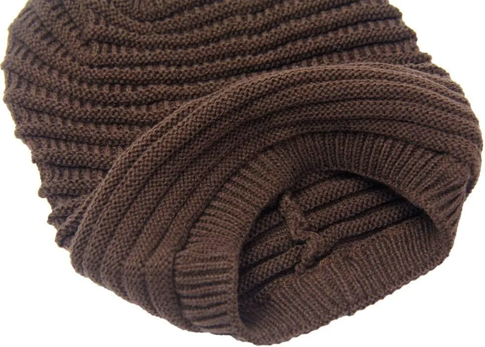 Winter Beanie Hat for Women Lightweight Outdoor Cashmere Warm Wool Knit Hat Pom Pom Visor Skull Cap