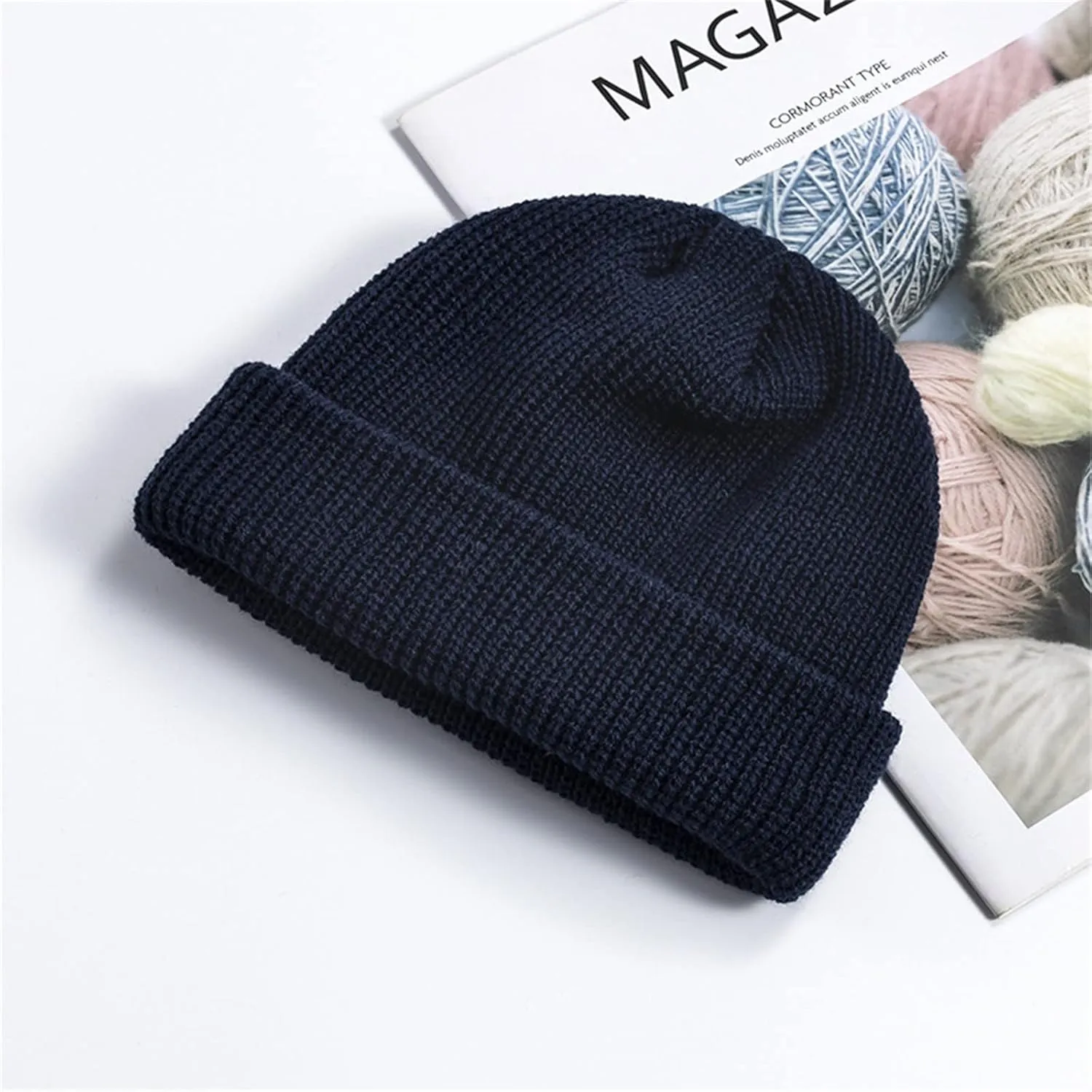 Winter Hats for Men Beanie Fashionable Stylish Cozy Chunky Cable Ribbed Knit Hat Pom Pom Newsboy Cabbie Cap