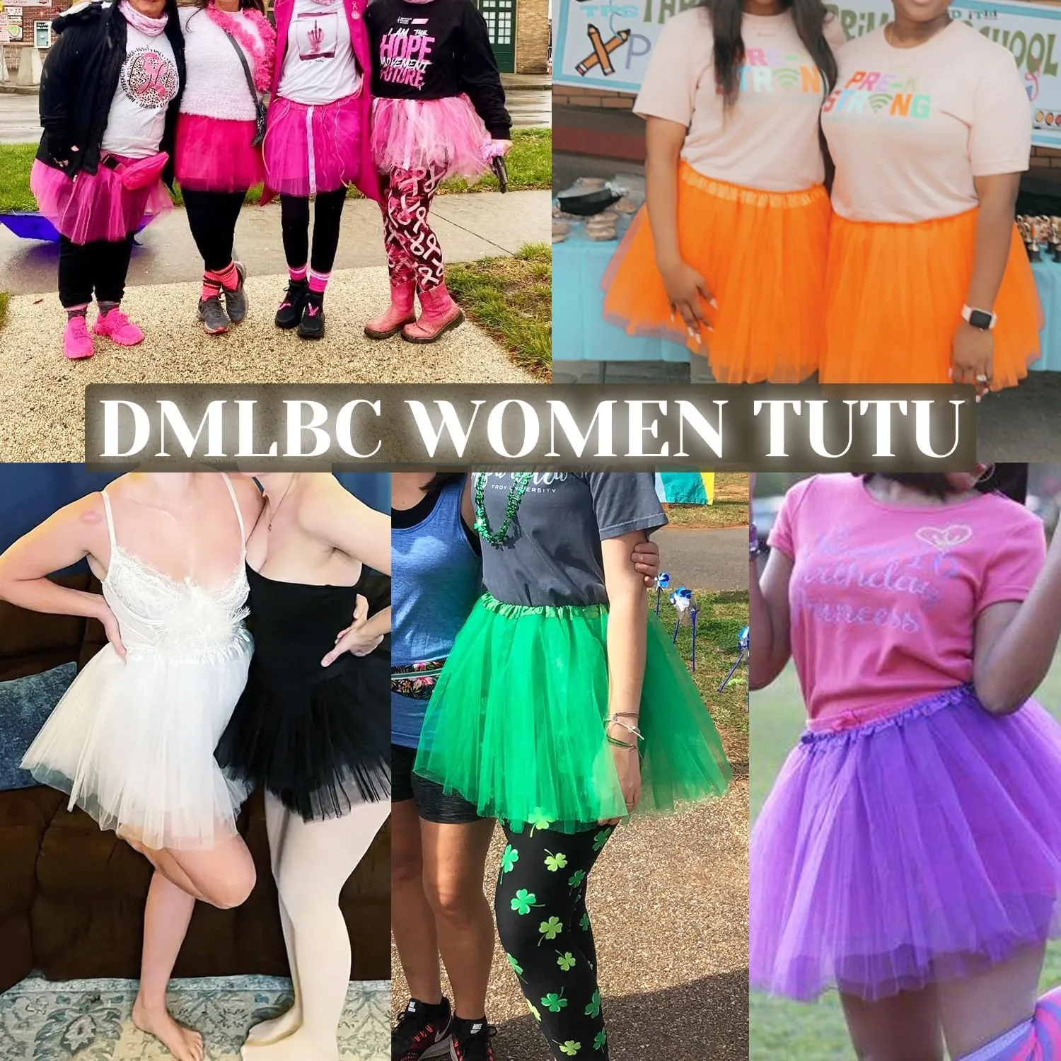 Women Adult Teens Tutu Skirts 4 Layers with Lining Youth Running Tutu Skirts Halloween Running Tutus