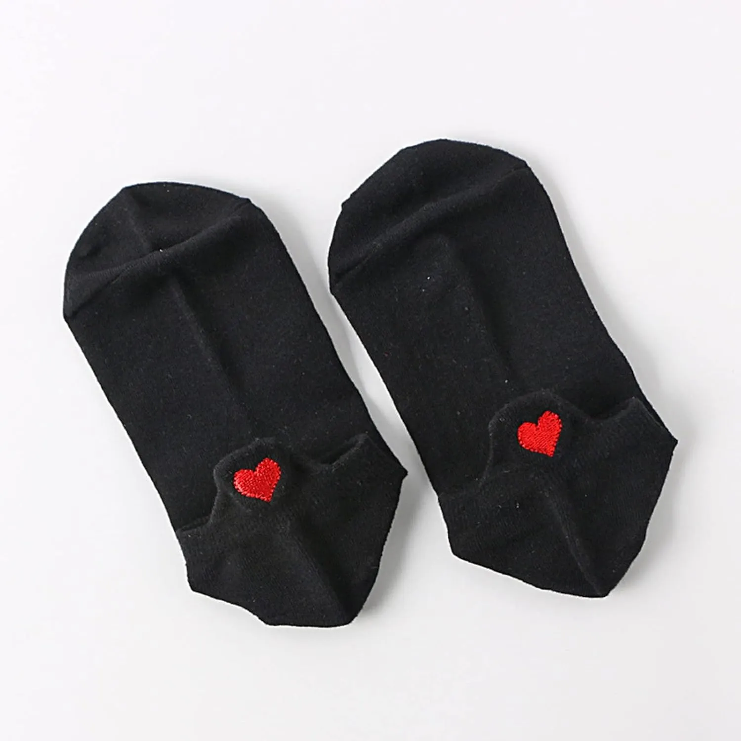 Women Love Patterned Embroidered Socks Comfort Cotton No Show Socks Wicking Breathable Low Cut Socks