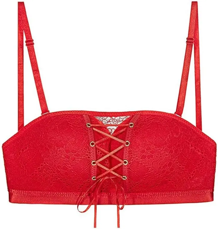 Women Push Up Bra Lace Strapless Invisible Bra
