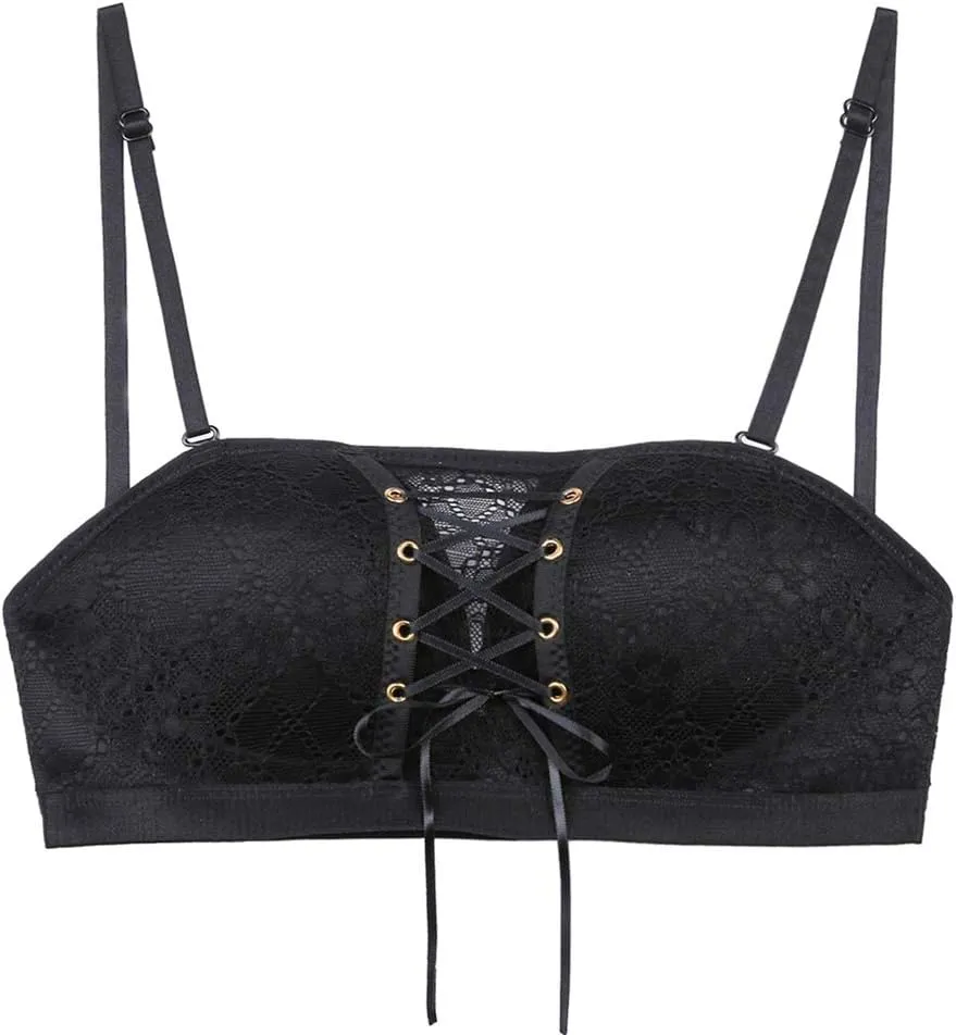 Women Push Up Bra Lace Strapless Invisible Bra
