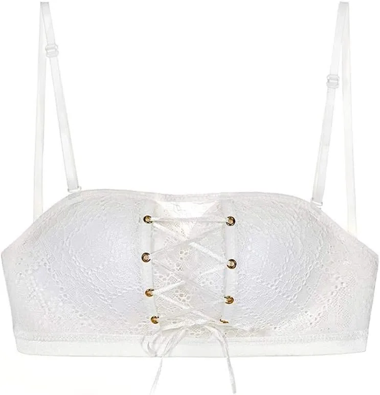 Women Push Up Bra Lace Strapless Invisible Bra
