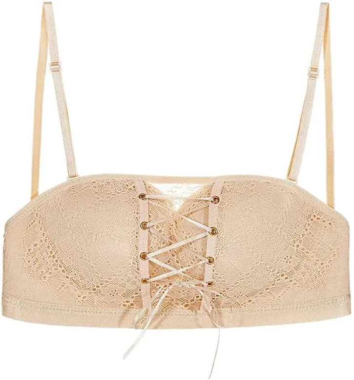 Women Push Up Bra Lace Strapless Invisible Bra