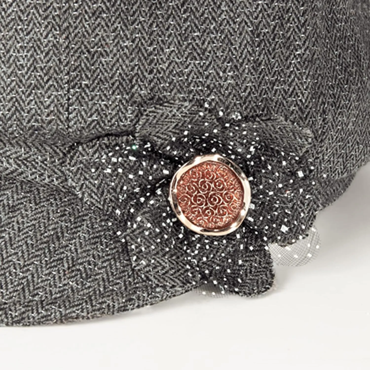Women Retro Classic Visor Newsboy Cabbie Cap Beret Hats with Flower Buckle for Woman Ladies