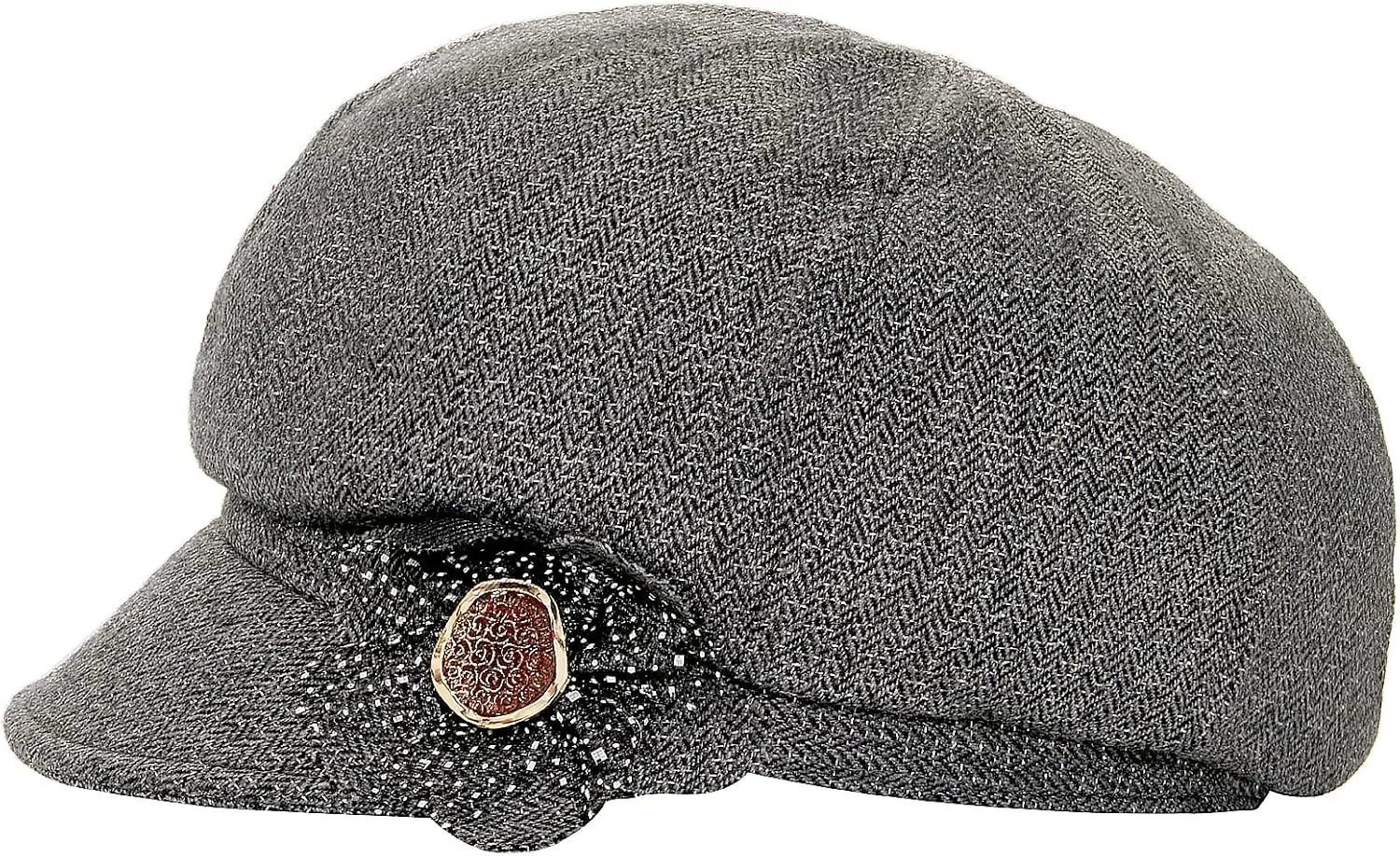 Women Retro Classic Visor Newsboy Cabbie Cap Beret Hats with Flower Buckle for Woman Ladies
