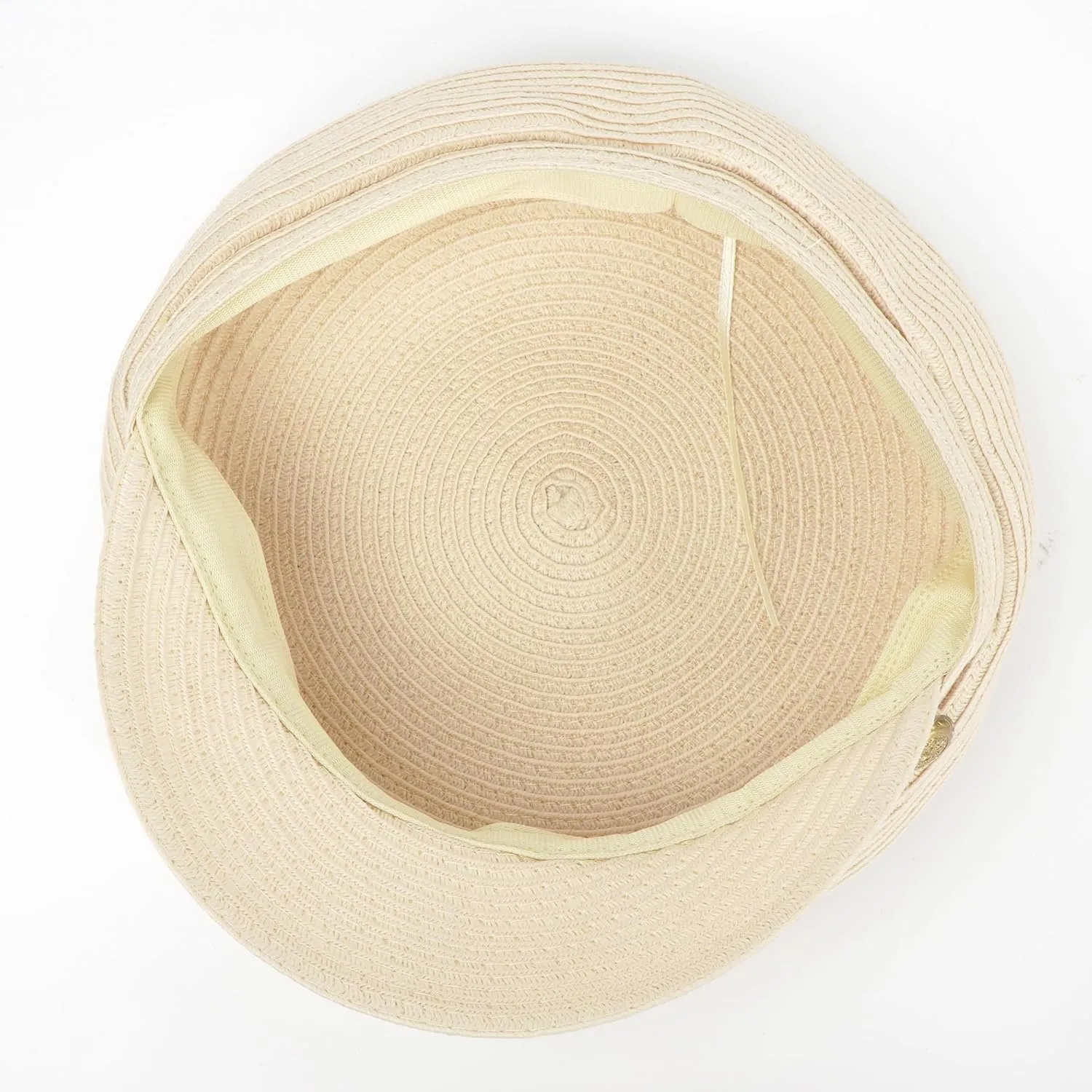 Women Summer Wide Brim Straw Woven Sun Hat Visor Flat Top Newsboy Cap Painter Hat