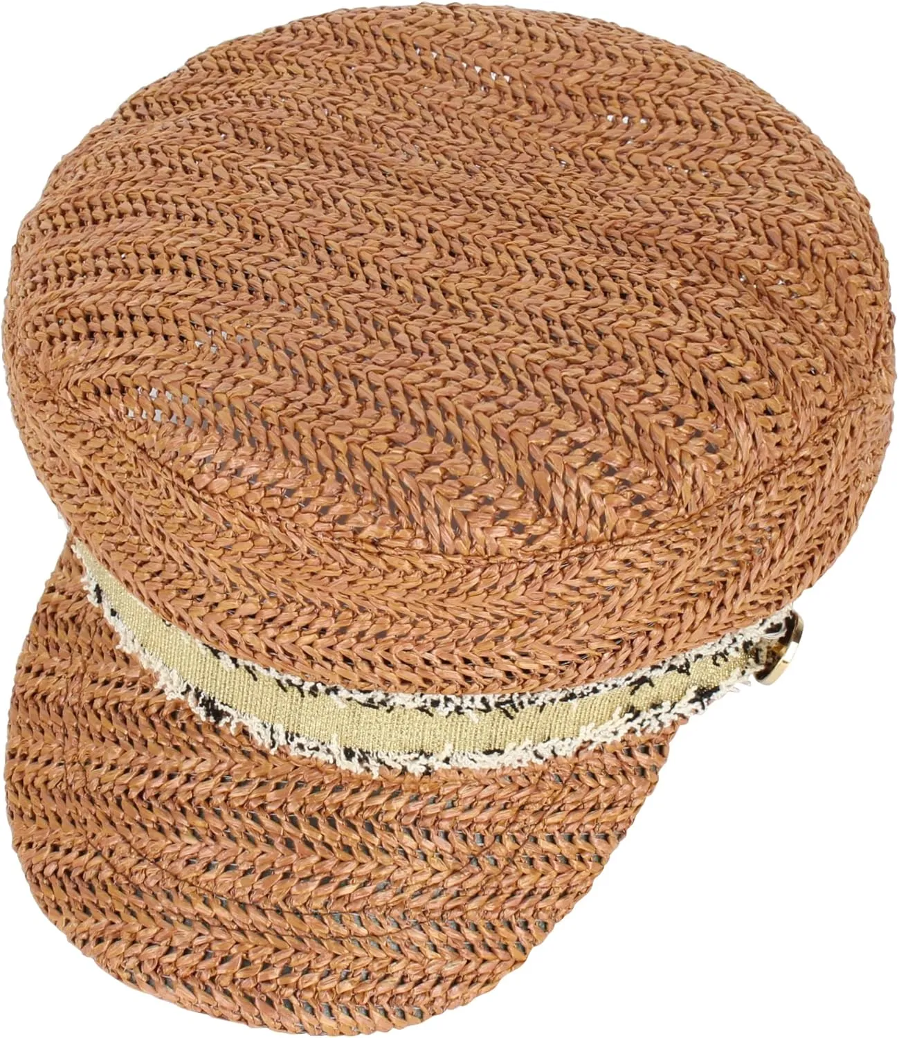 Women Summer Wide Brim Straw Woven Sun Hat Visor Flat Top Newsboy Cap Painter Hat