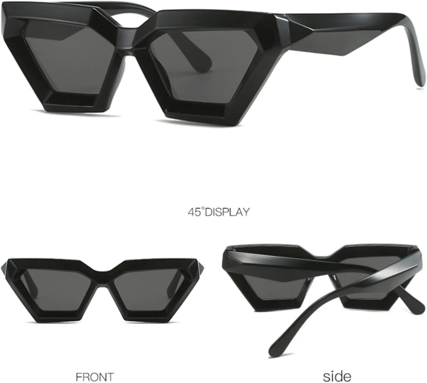 Women Sunglasses Vintage Fashion Men Cat Eye Sun Glasses Big Shades Female Uv400