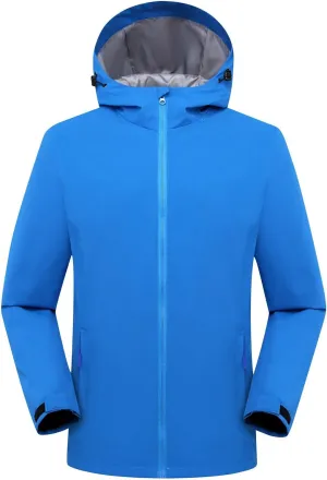 Women Waterproof Rain Jacket Active Outdoor Packable Lightweight Hooded Raincoat for Hiking Travel Windbreaker Jacket