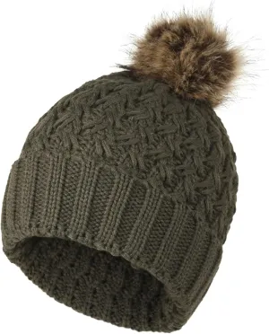 Women Winter Pom Pom Beanie Hats Warm Warm Lined,Chunky Trendy Cute Chunky Knit Twist Cap Thick Baggy Cap