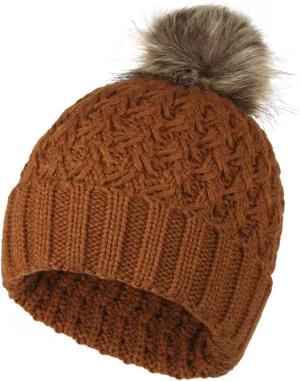 Women Winter Pom Pom Beanie Hats Warm Warm Lined,Chunky Trendy Cute Chunky Knit Twist Cap Thick Baggy Cap