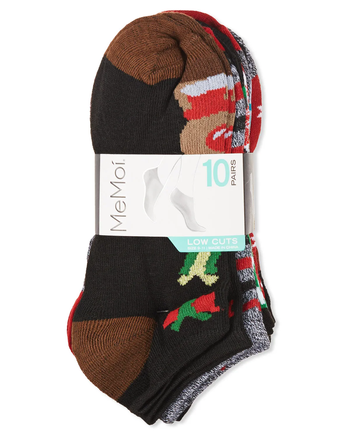 Women's 10 Pair Pack Holiday Lowcut Socks
