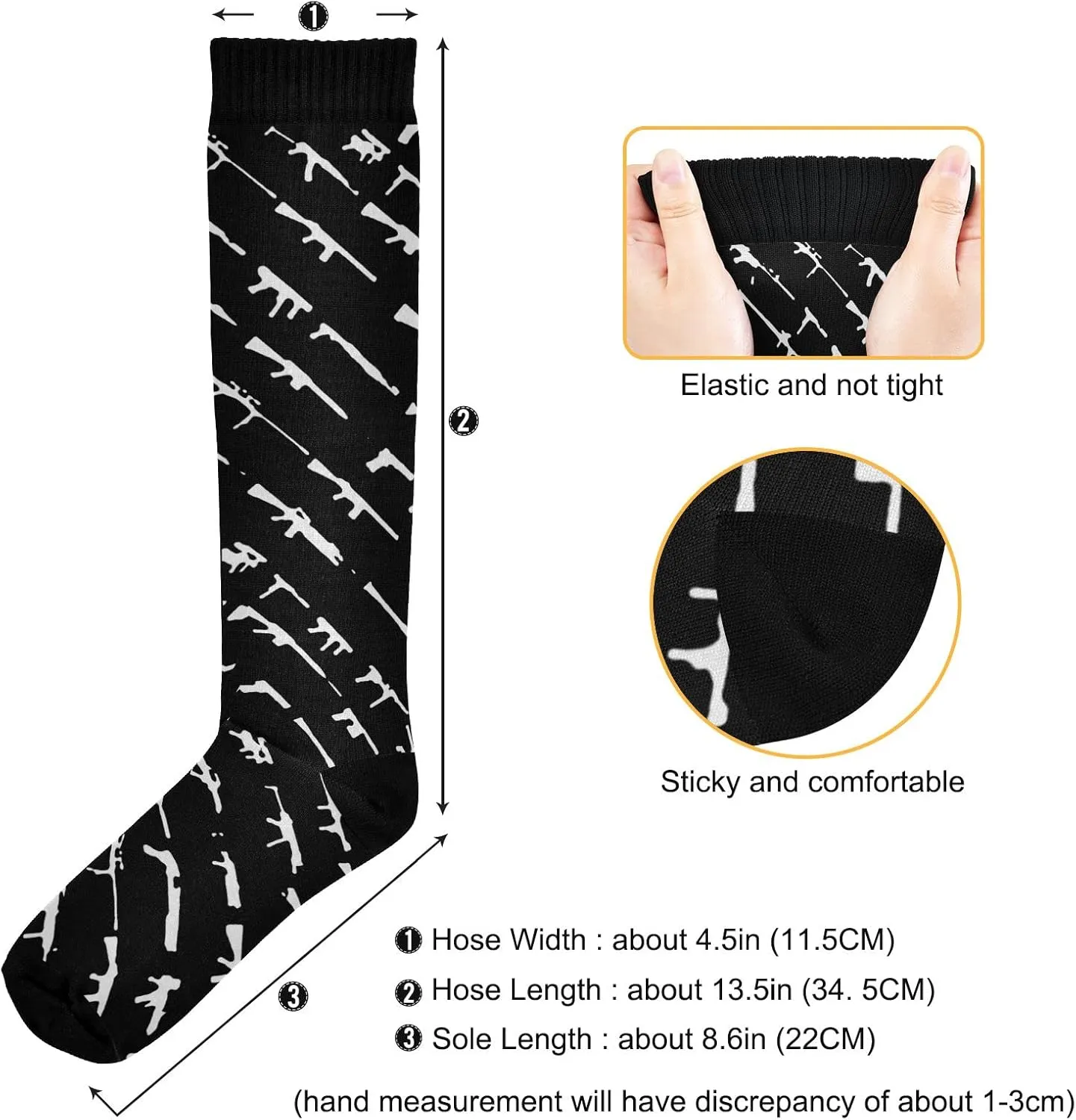 Women's and Men's Knee High Athletic Socks Outdoor Sport Socks for Running Hiking Cycling Compression Socks