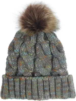 Womens Beanie with Pom Pom Knit Beanie Hats for Women Winter Fall Fashionable Warm Winter Hats for Ladies