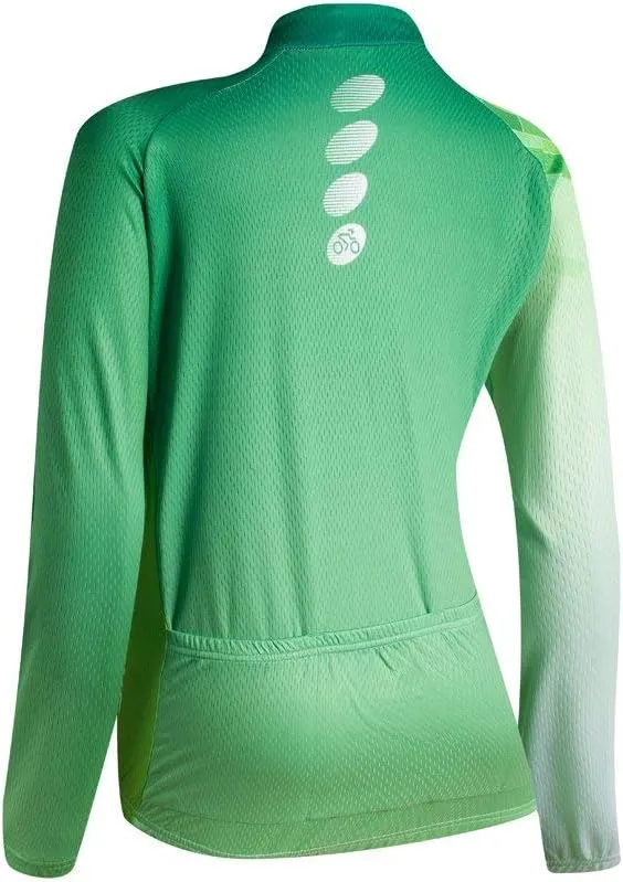 Women's Breathable Long Sleeve Cycling Suit 3D Gel Padded Bicycle Cloting Pants Set UV Protective