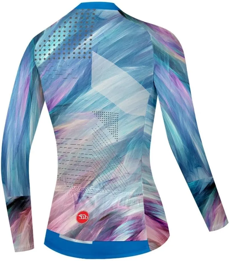 Women's Cycling Jersey Long Sleeve Bike Shirts Cycling Clothing Biking Jackets Bicycle Tops