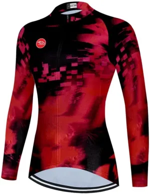 Women's Cycling Jersey Long Sleeve Bike Shirts Cycling Clothing Biking Jackets Bicycle Tops