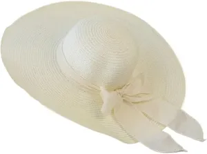 Women's Hat Bowknot Wide Floppy Hat Outdoor Foldable Beach Sun Hat