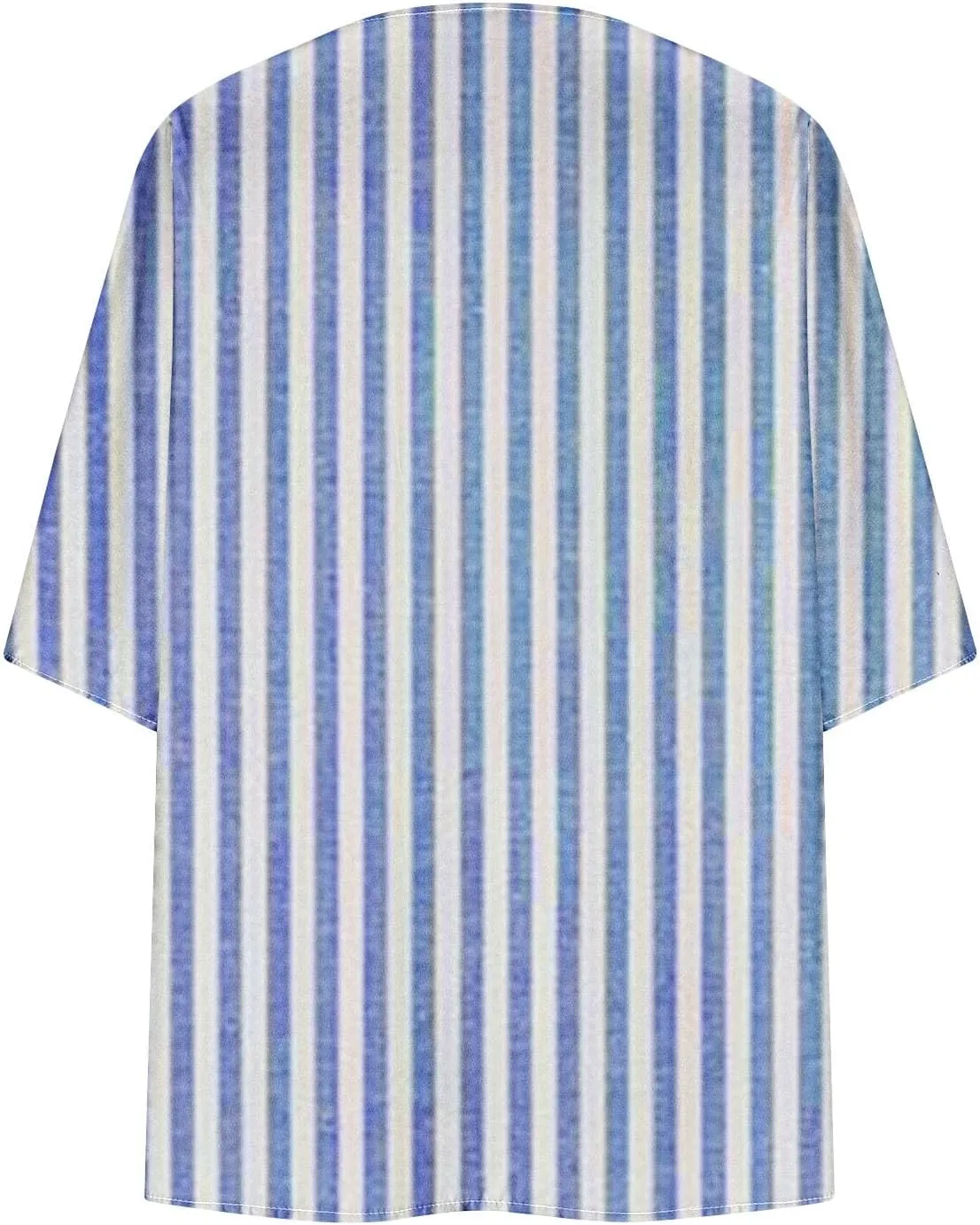 Women's Kimono Cardigans Boho Floral Chiffon Loose Open Front Casual Summer Tops Striped Lightweight Beach Cover Ups
