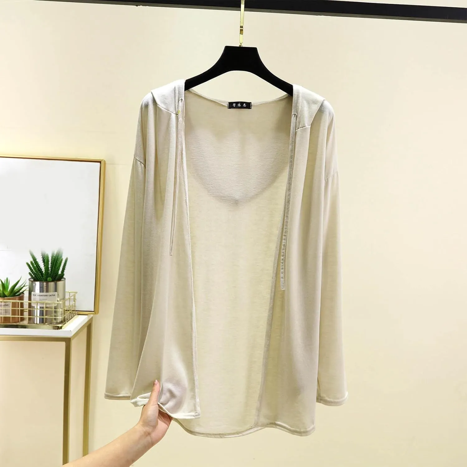 Womens Lightweight Casual Hoodie Cardigans Open Front Cover Ups Long Sleeve Outwear Coat Sun Protection Cover Clothes