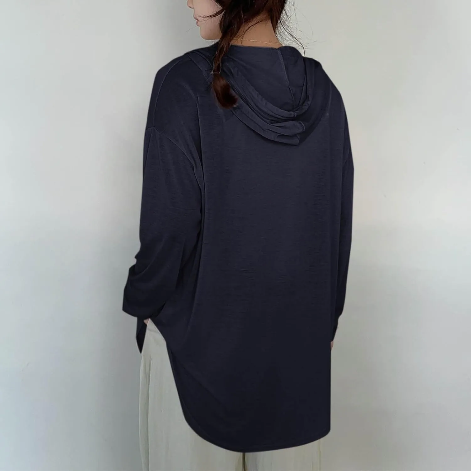 Womens Lightweight Casual Hoodie Cardigans Open Front Cover Ups Long Sleeve Outwear Coat Sun Protection Cover Clothes