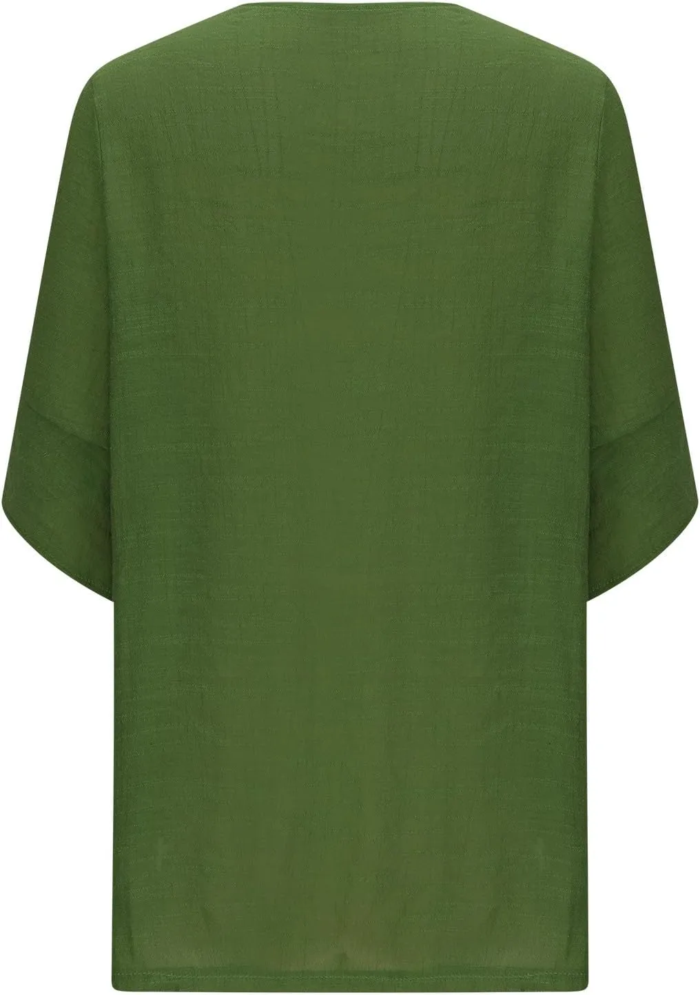 Womens Lightweight Linen Cardigan Open Front Covet Up Summer Casual Half Sleeve Plus Size Beach Sun Protection Clothes
