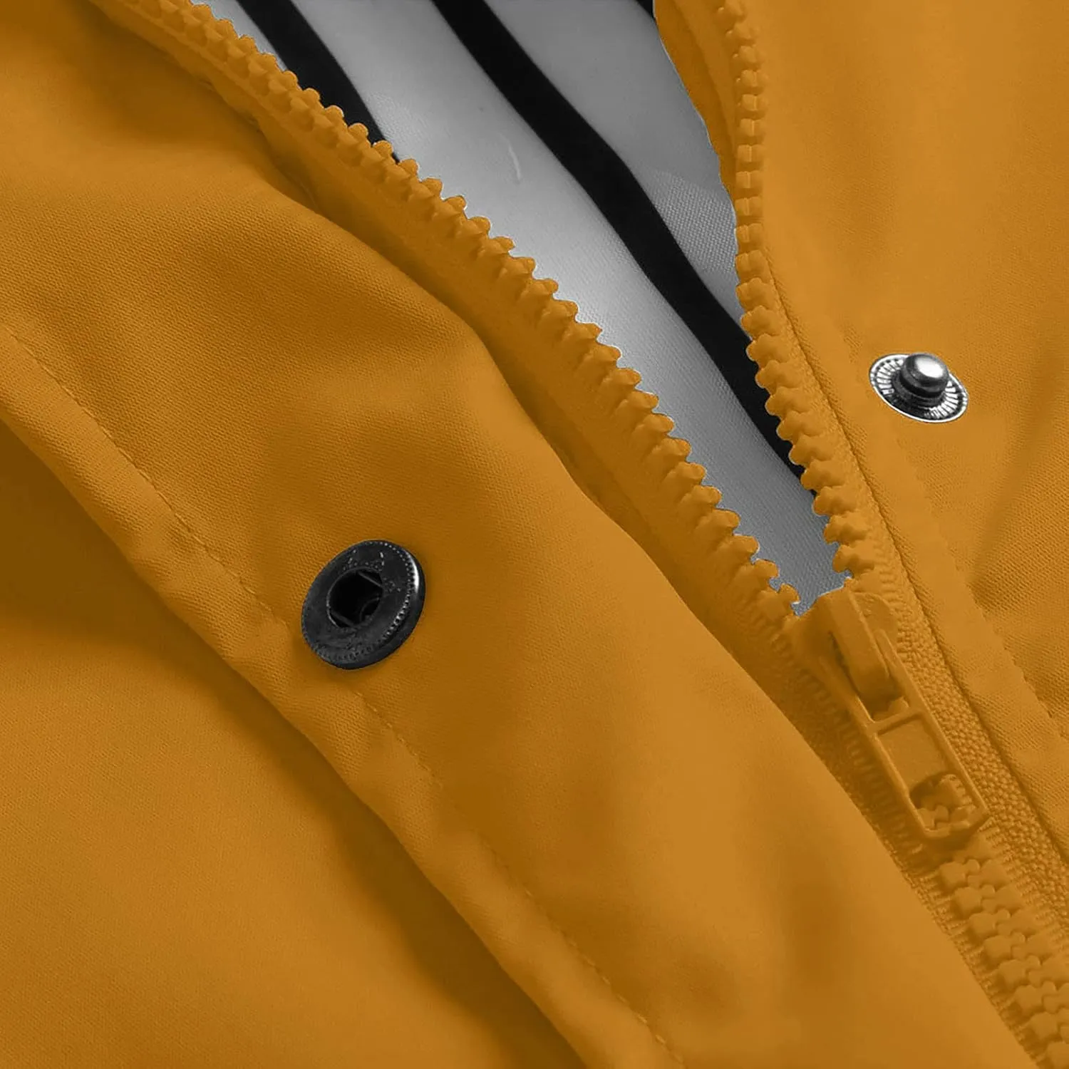 Women's Rain Jacket 2024 Fall Lightweight Waterproof Raincoat Plus Size Outdoor Hooded Trench Coat S-5XL