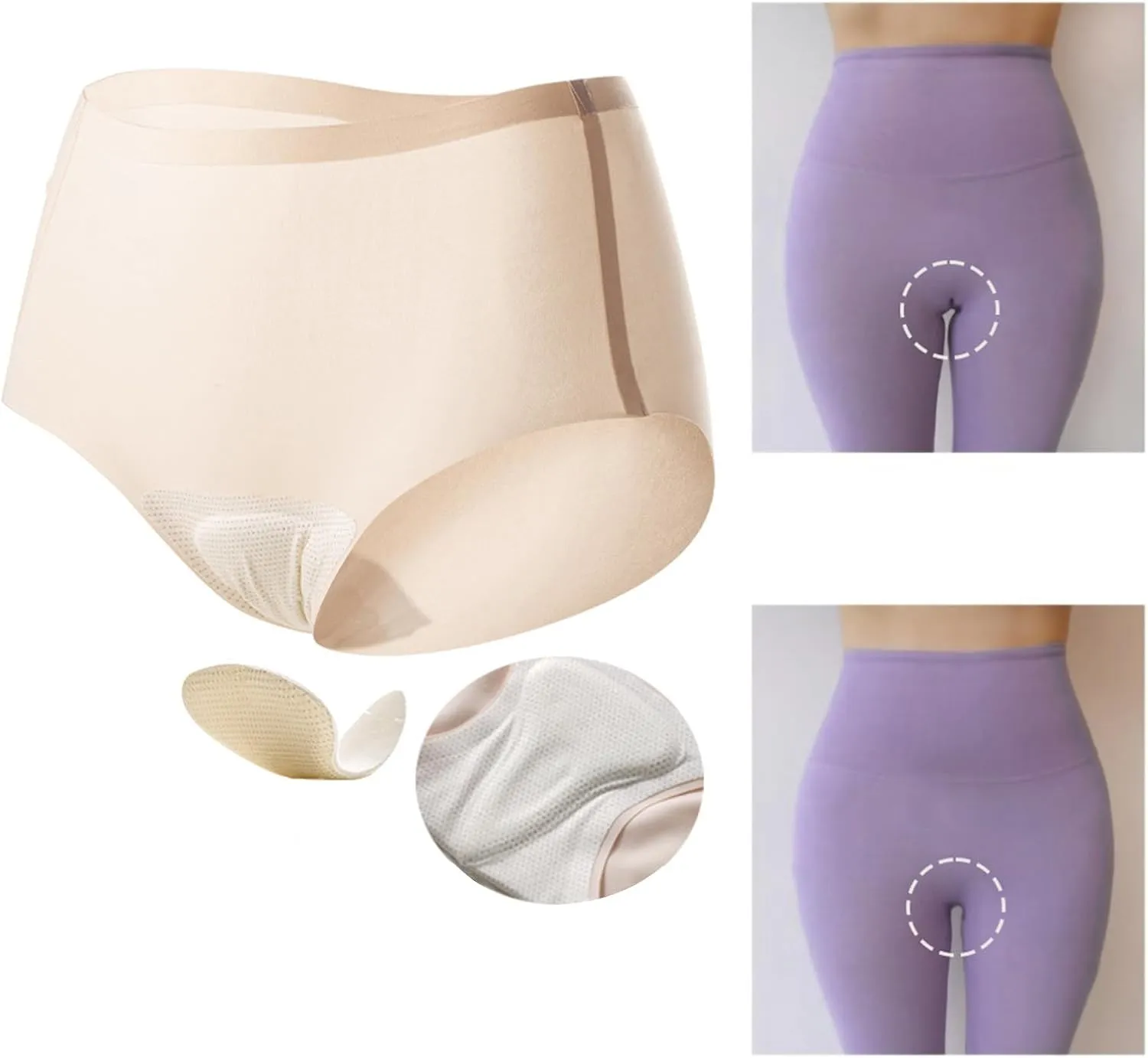 Womens Seamless Underwear High Waisted No Show Invisible Panties Full Coverage Breathable Briefs Invisible Panties