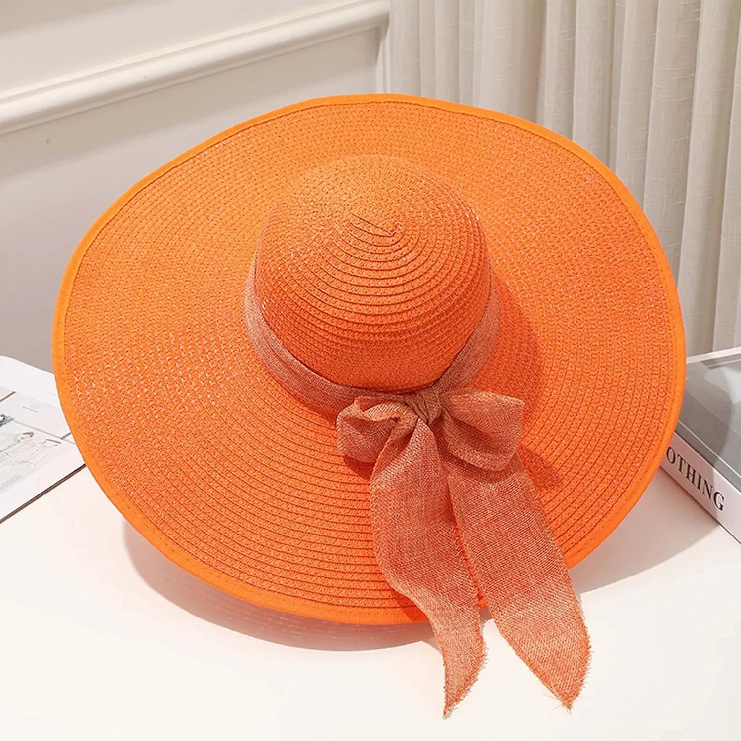 Women's Solid Sun Straw Roll Up Vintage Panama Beach Travel Hat