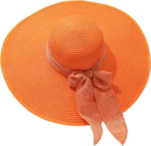 Women's Solid Sun Straw Roll Up Vintage Panama Beach Travel Hat