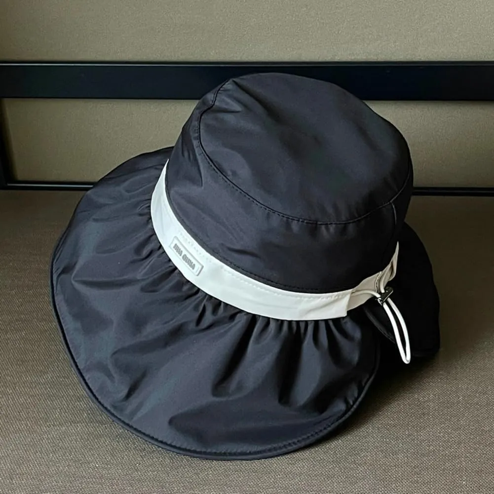 Women's Sun Hat Summer Sun Protection Large Brim Bucket Hat Sun Hat Outdoor Beach Hat Fisherman Hat Foldable UV Protection
