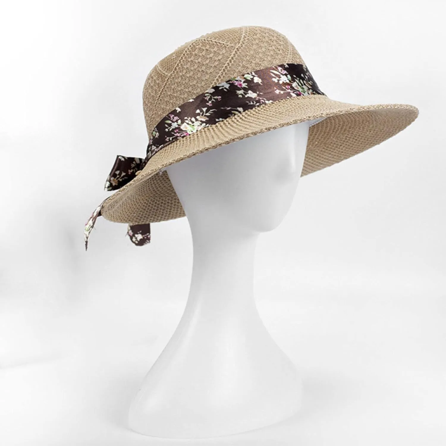 Womens Sun Hats Summer Packable Beach Hats for Women Travel Summer Hat Outdoor Women Large Straw Hat