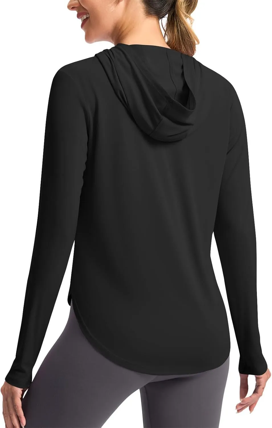 Women's Sun Protection Hoodie UPF 50  Fishing Hiking Shirt Long Sleeve SPF Shirts Lightweight Cooling Rash Guard Tees
