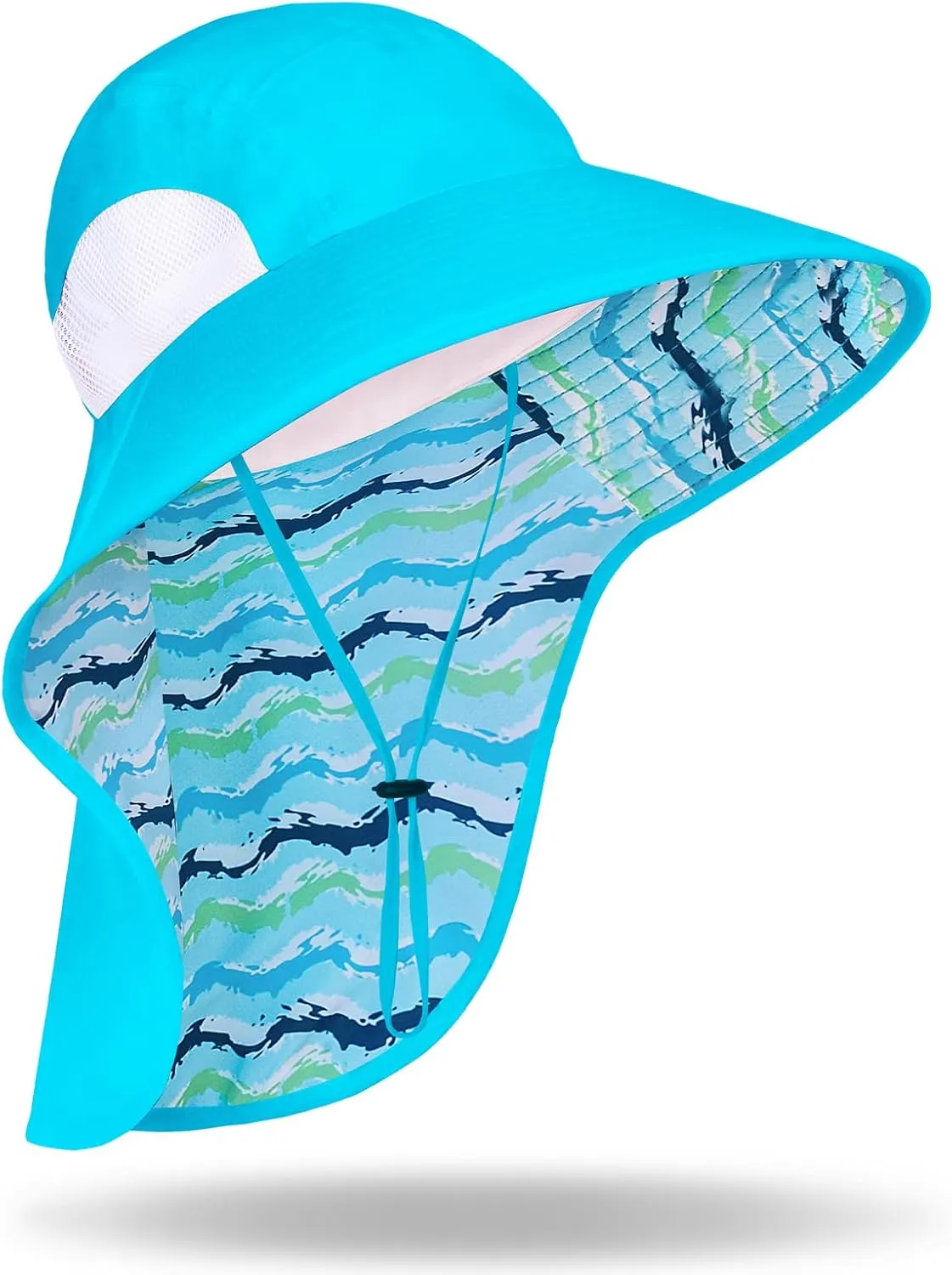 Women's Wide Brim Sun Hat with Neck Flap UPF 50  UV Protection  Lightweight Outdoor Hats for Beach Fishing Hiking