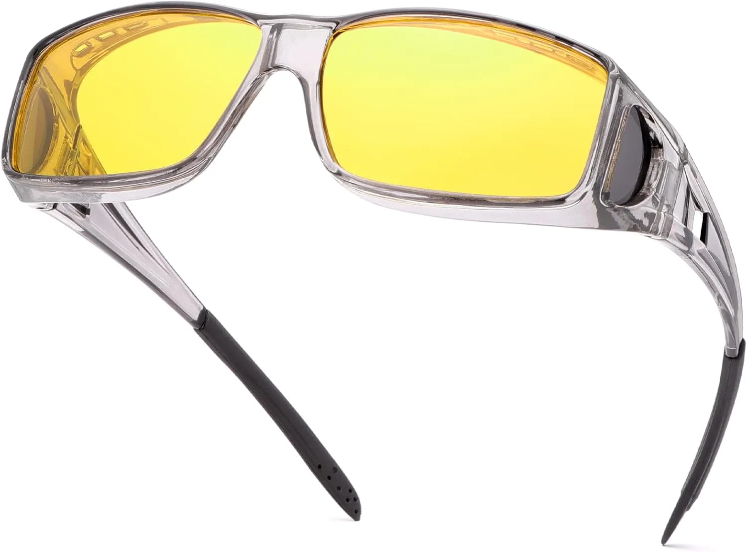 Wrap Around Sunglasses, Polarized Lens Wear Over Prescription Glasses, Fit Over Regular Glasses 100% UV Protection