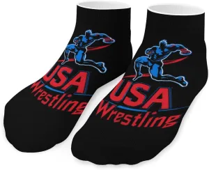 Wrestling Low Cut Ankle Socks Casual Liner Sock Pack Non Slip Invisible For Men Women