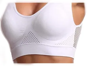 XIRUJNFD Women's Seamless Air Permeable Cooling Comfort Bra, Sleep Bras Air Cooling Bra Sport Yoga Wirefree Bra